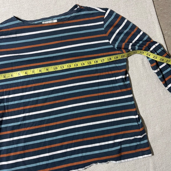 Organic Cotton Sailor Shirt Breton Midnight Sailor Stripes - Picture 4 of 9